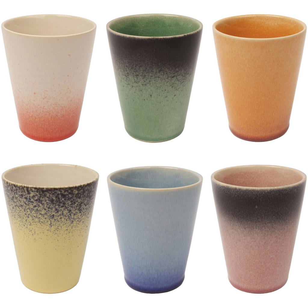 Studio Tavola Cappuccinokopjes - Koffiebekers - Fire - 310 ml - 6 stuks