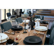 thumbnail: Villeroy & Boch Serviesset Manufacture Rock - Zwart 12-delig / 4 personen - 4 dinerborden, 4 ontbijtborden & 4 pastaborden