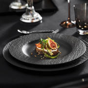 thumbnail: Villeroy & Boch Serviesset Manufacture Rock - Zwart 12-delig / 4 personen - 4 dinerborden, 4 ontbijtborden & 4 pastaborden