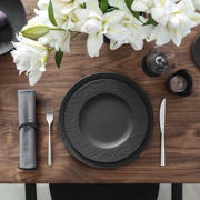 thumbnail: Villeroy & Boch Serviesset Manufacture Rock - Zwart 12-delig / 4 personen - 4 dinerborden, 4 ontbijtborden & 4 pastaborden