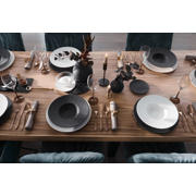 thumbnail: Villeroy & Boch Serviesset Manufacture Rock - Zwart 12-delig / 4 personen - 4 dinerborden, 4 ontbijtborden & 4 pastaborden