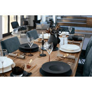 thumbnail: Villeroy & Boch Serviesset Manufacture Rock - Zwart 12-delig / 4 personen - 4 dinerborden, 4 ontbijtborden & 4 pastaborden