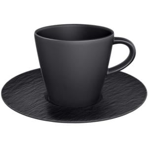 Manufacture Rock Koffiekop en -schotel Zwart
