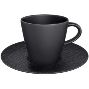 Manufacture Rock Koffiekop en -schotel Zwart
