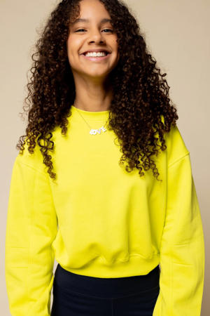 sweater geel met glitter