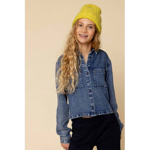 LOOXS 10sixteen blouse medium blue denim afbeelding