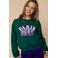 LOOXS 10sixteen sweater groen met glitter