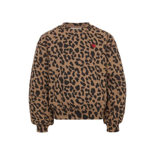 LOOXS 10sixteen sweater met panterprint bruin afbeelding
