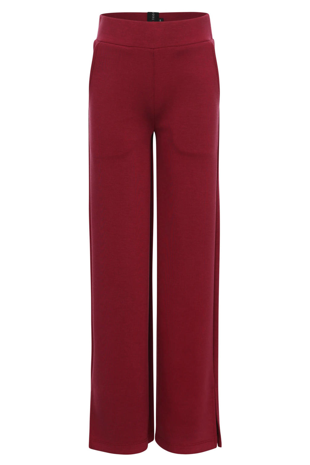 Donkerrode meisjes LOOXS 10sixteen casual broek van sweat materiaal met elastische tailleband