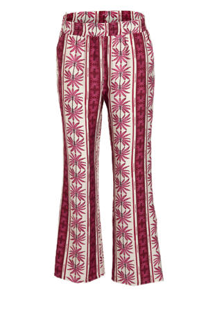 straight regular waist broek roze
