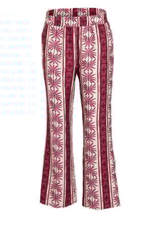straight regular waist broek roze