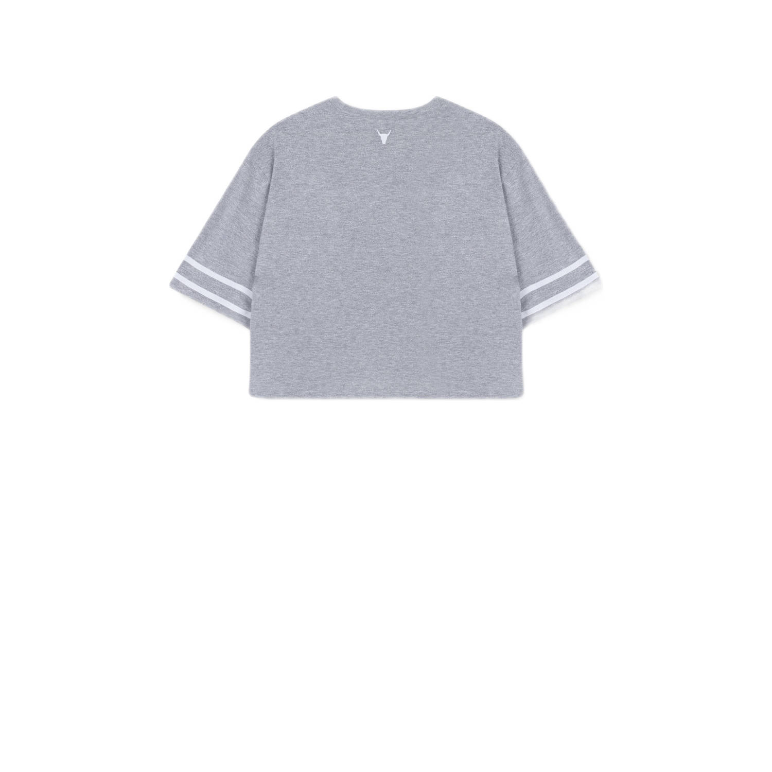 Alix the Label cropped top grijs met lurex