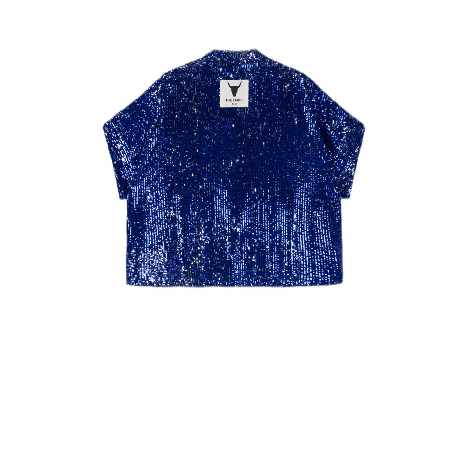Alix the Label blouse blauw met pailletten