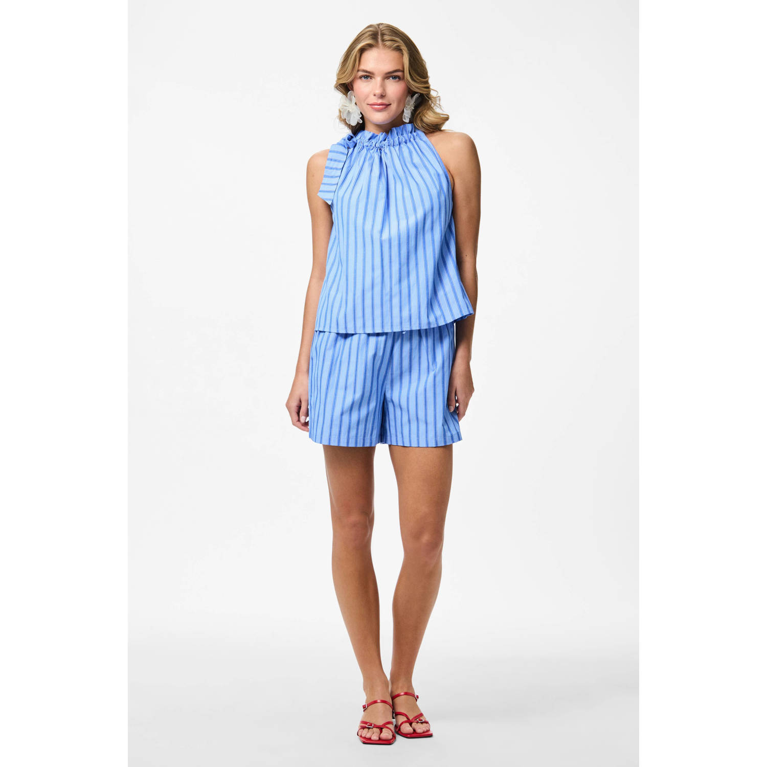 PIECES Tessa van Montfoort x Wehkamp top blauw