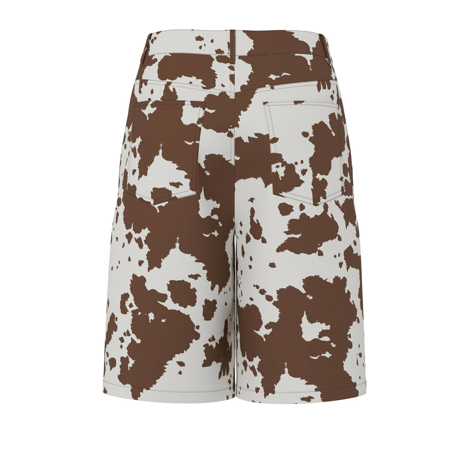 PIECES Tessa van Montfoort x Wehkamp denim straight high waist short wit