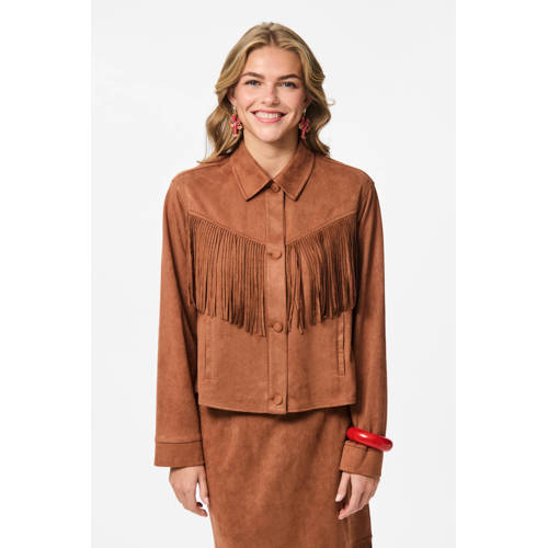 Tessa van Montfoort x PIECES x Wehkamp jasje bruin afbeelding