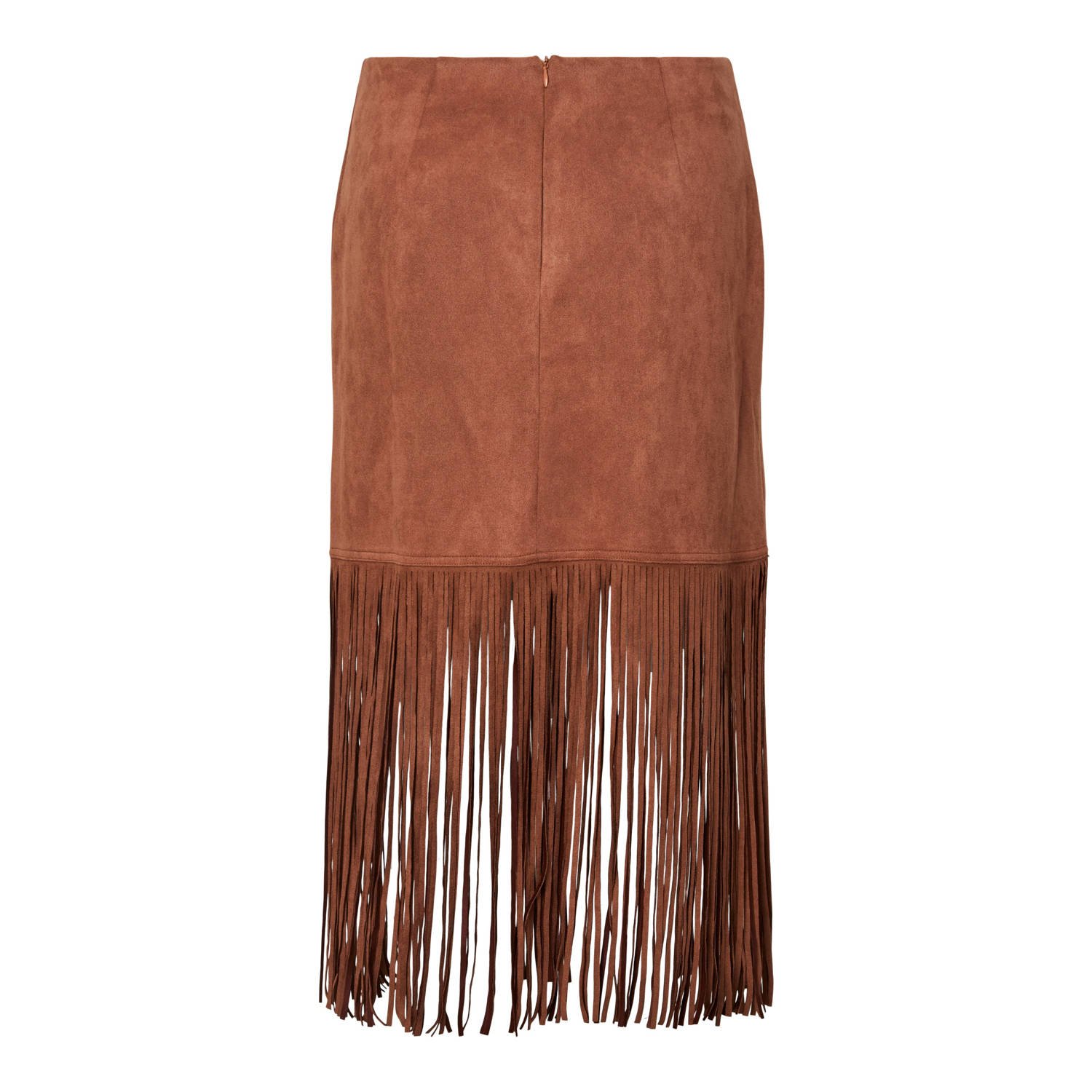 PIECES Tessa van Montfoort x Wehkamp midi rok bruin