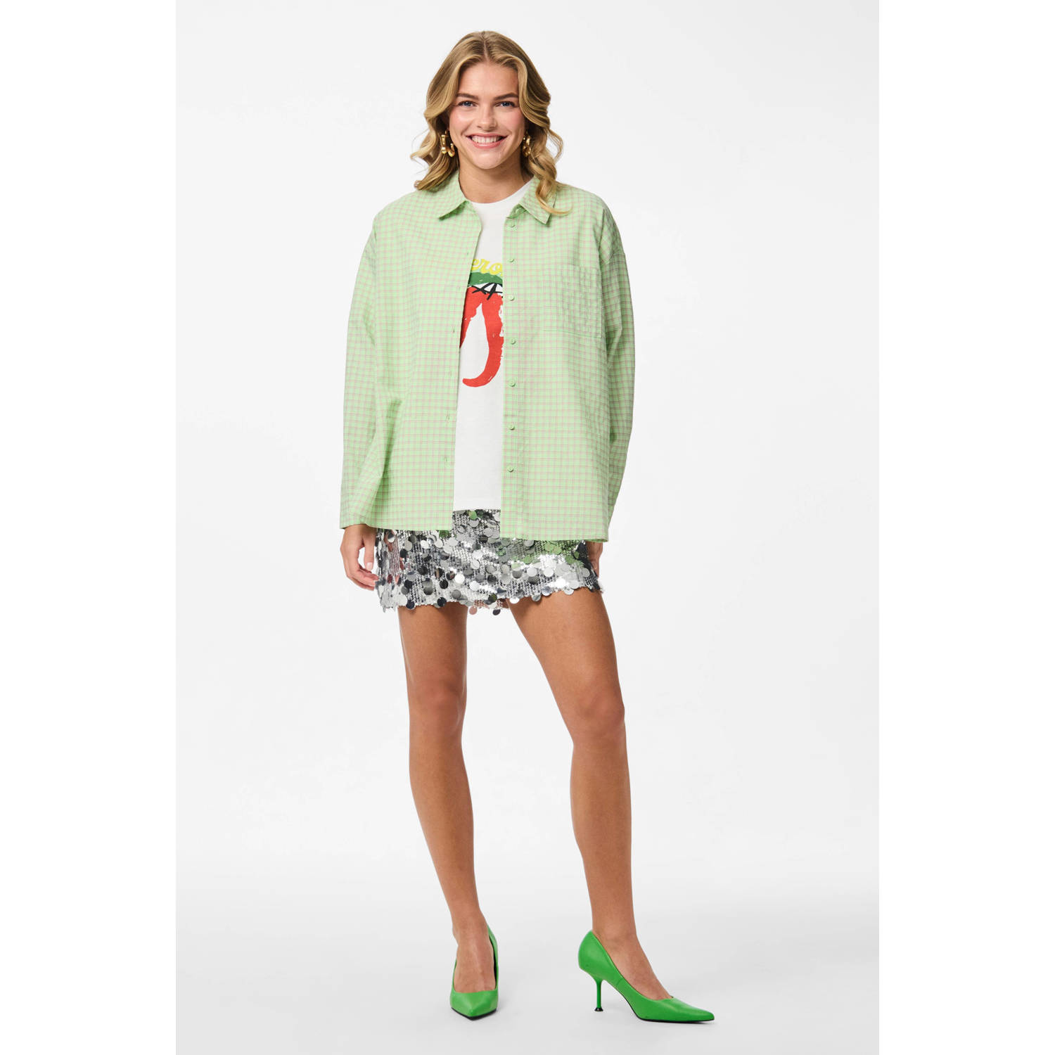 PIECES Tessa van Montfoort x Wehkamp blouse groen