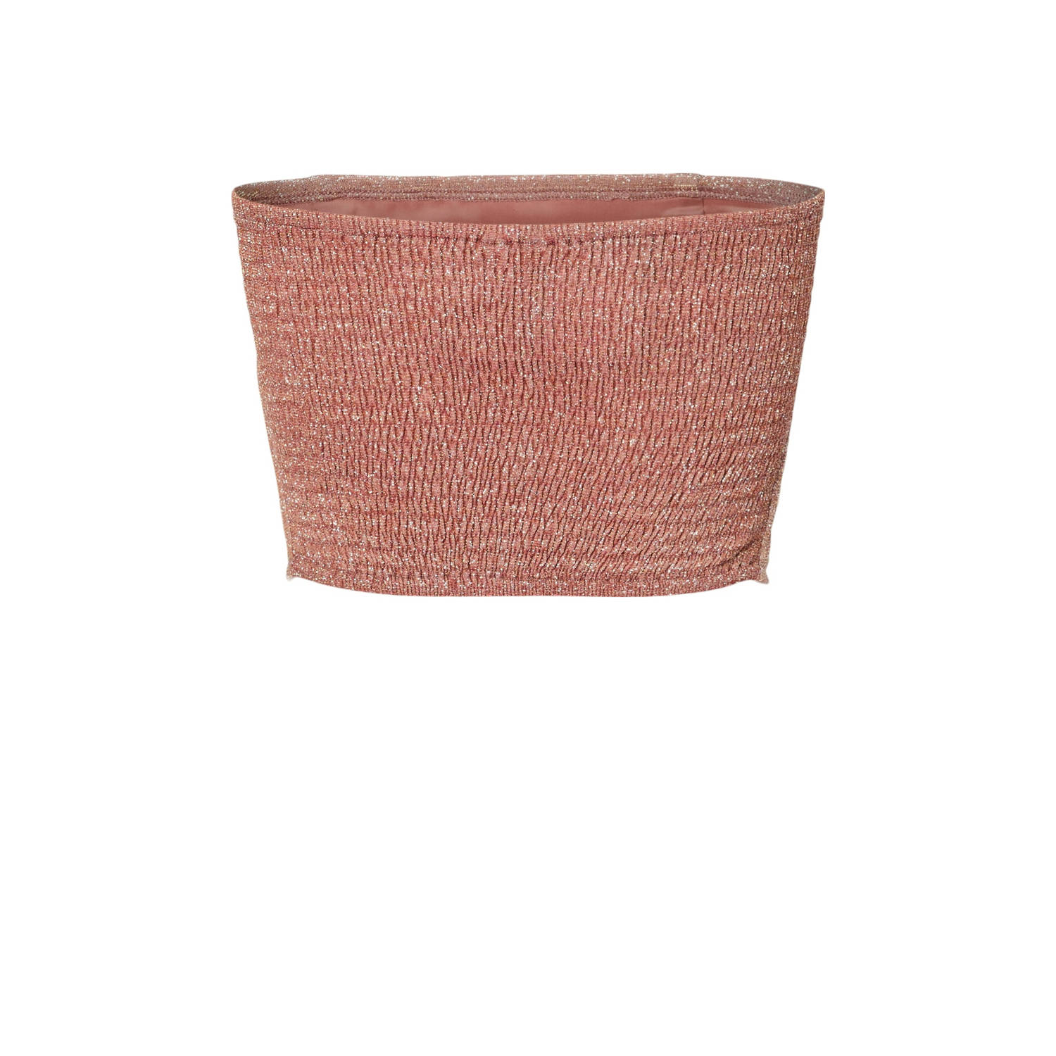 PIECES Tessa van Montfoort x Wehkamp top roze met glitter