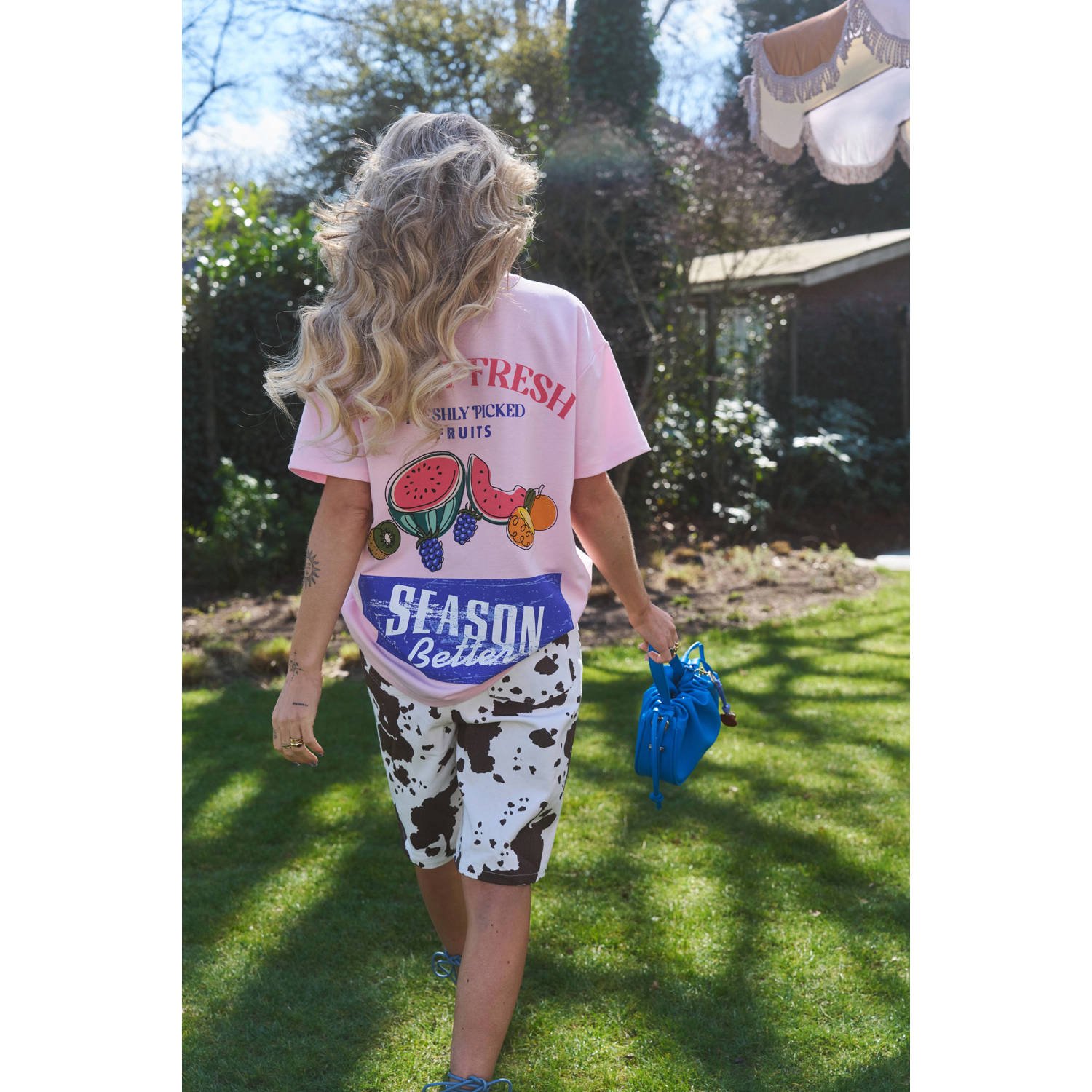 PIECES Tessa van Montfoort x Wehkamp T-shirt roze