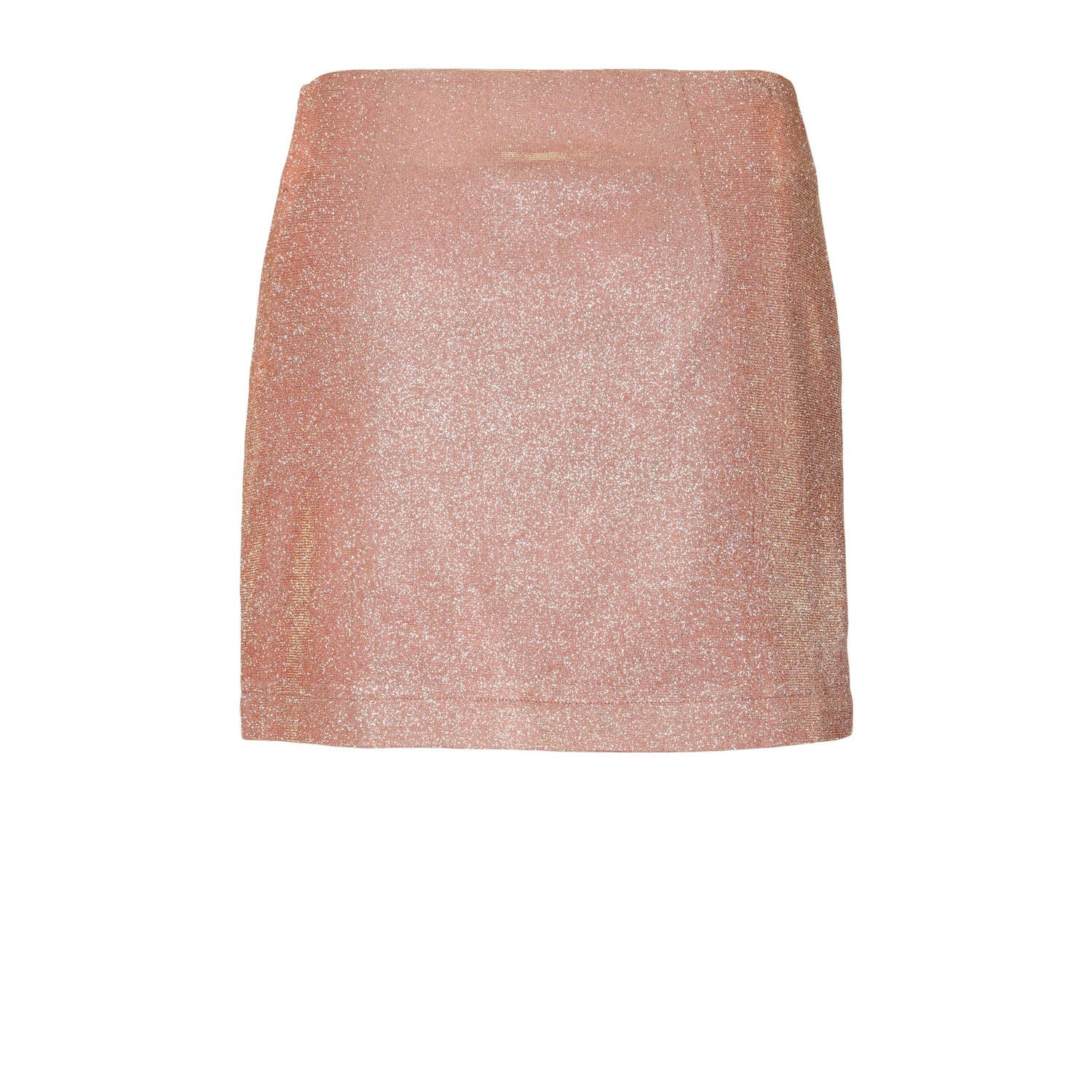 PIECES Tessa van Montfoort x Wehkamp korte rok met glitter roze