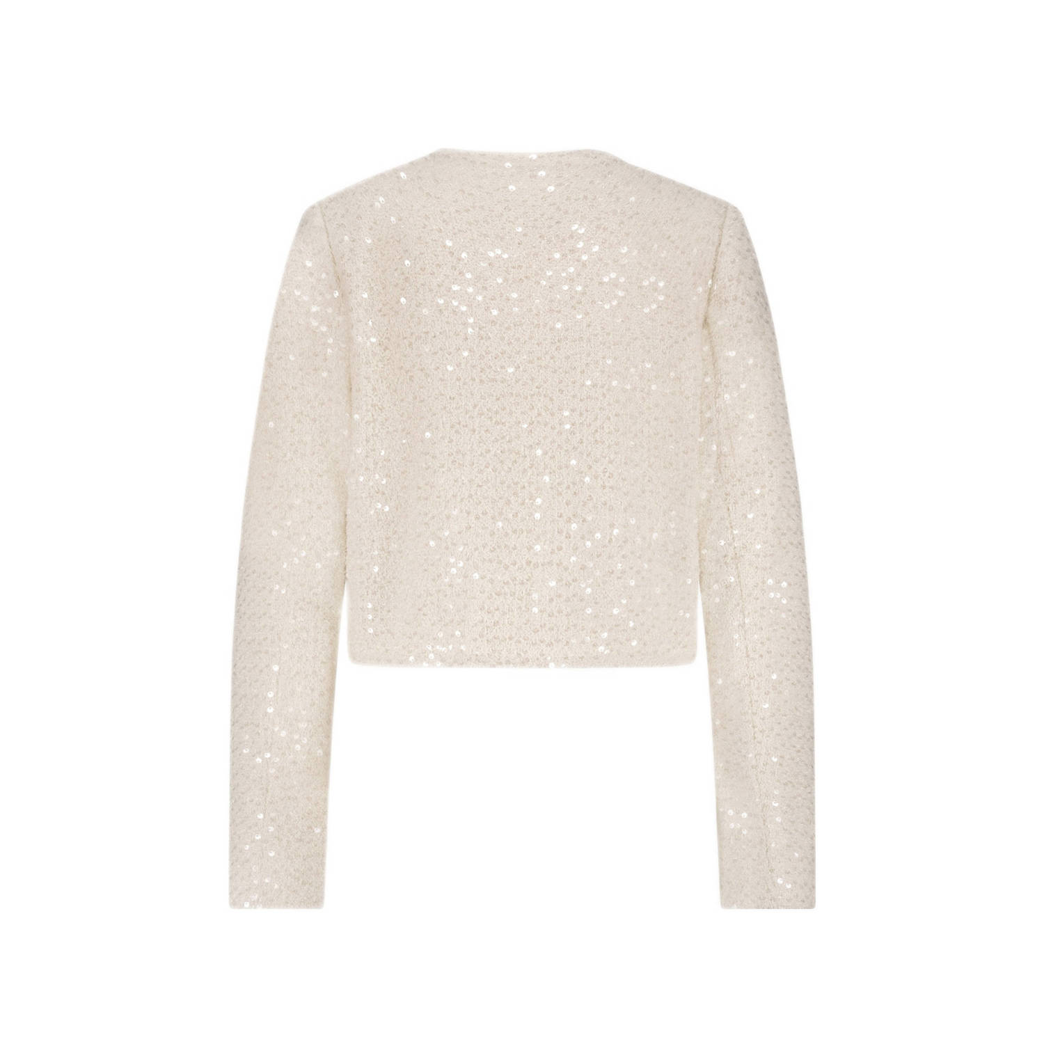 NIKKIE cropped blazer ecru met pailletten