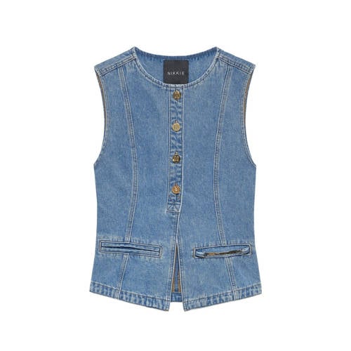 NIKKIE denim gilet light blue denim afbeelding