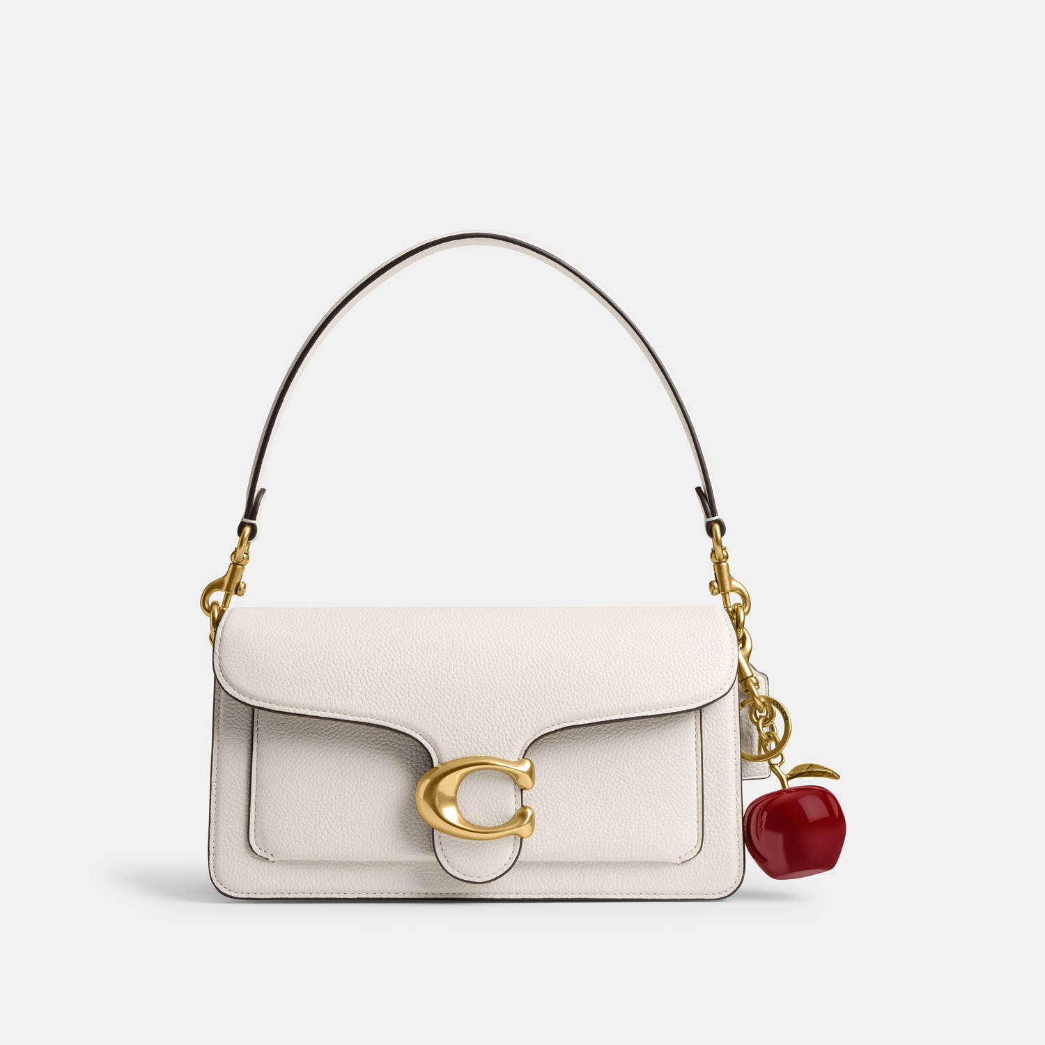 Coach sleutelhanger Small Apple goudkleurig