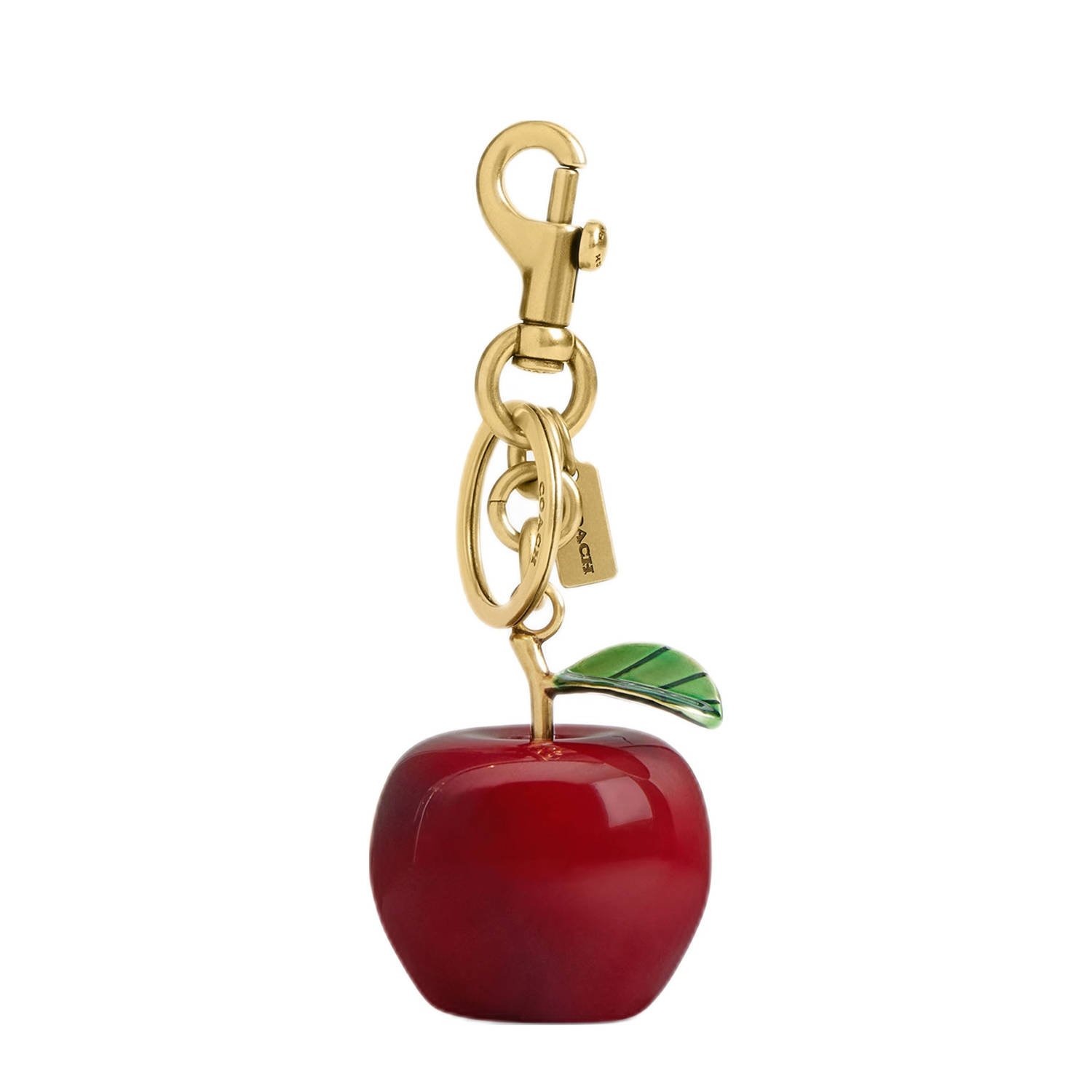 Coach sleutelhanger Small Apple goudkleurig