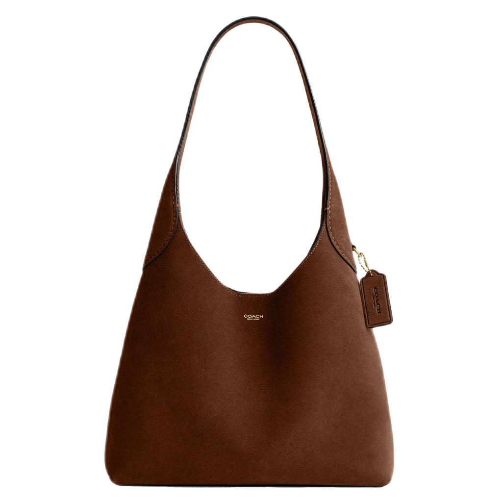 Coach suède schoudertas Brooklyn 28 bruin