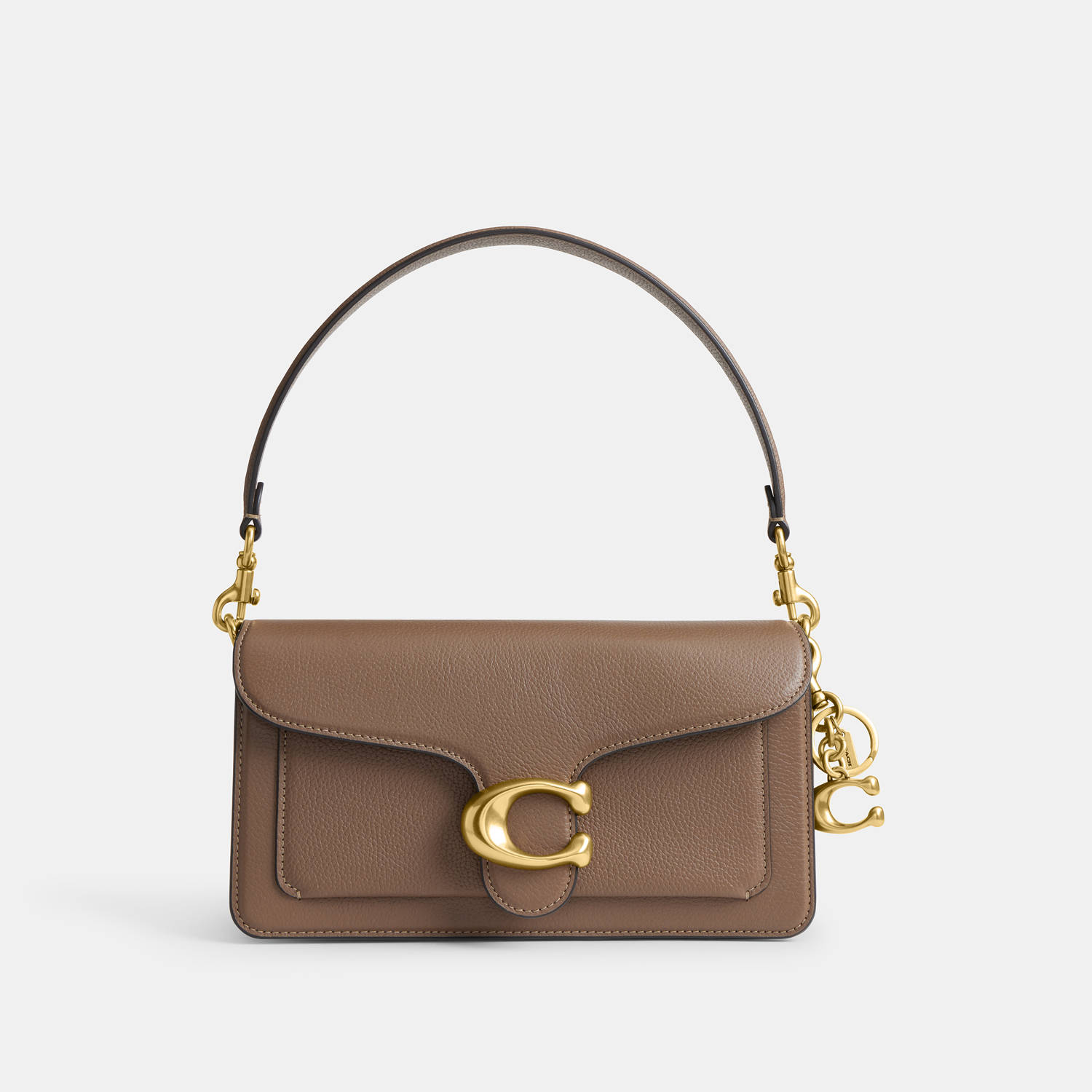 Coach sleutelhanger Signature goudkleurig