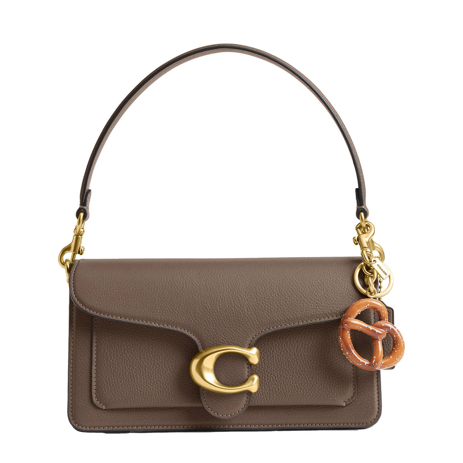 Coach sleutelhanger Small Pretzel goudkleurig