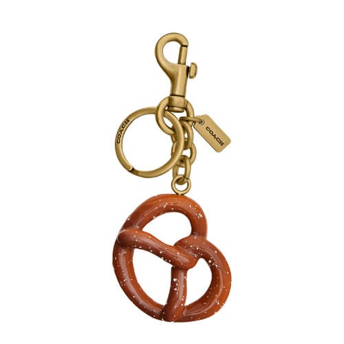 Coach sleutelhanger Small Pretzel goudkleurig afbeelding