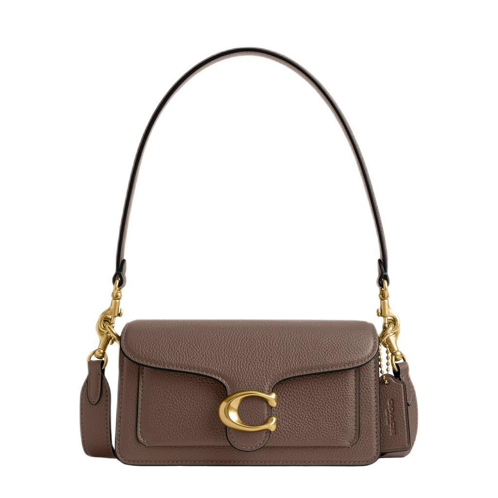 Coach leren schoudertas Tabby 20 taupe