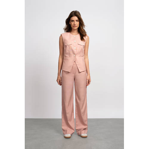 Fifth House straight high waist broek roze afbeelding