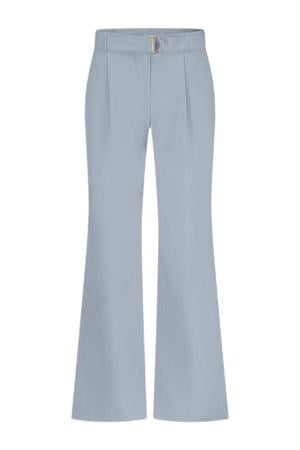 straight high waist broek grijsblauw