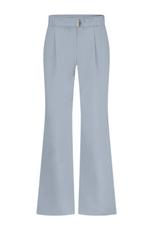 straight high waist broek grijsblauw