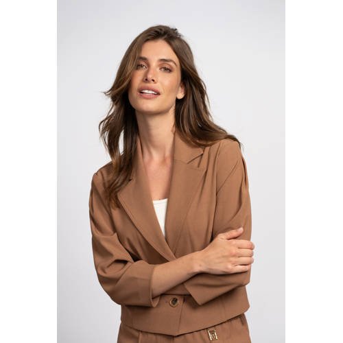Fifth House cropped blazer camel afbeelding