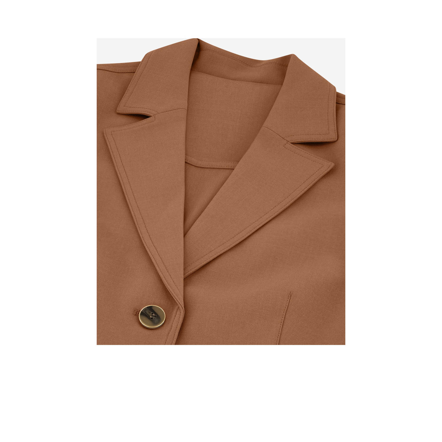 Fifth House cropped blazer camel