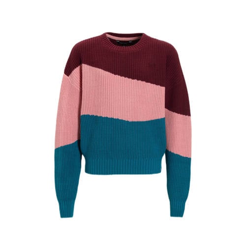 Me & My Monkey colourblock gebreide trui Layla multi afbeelding