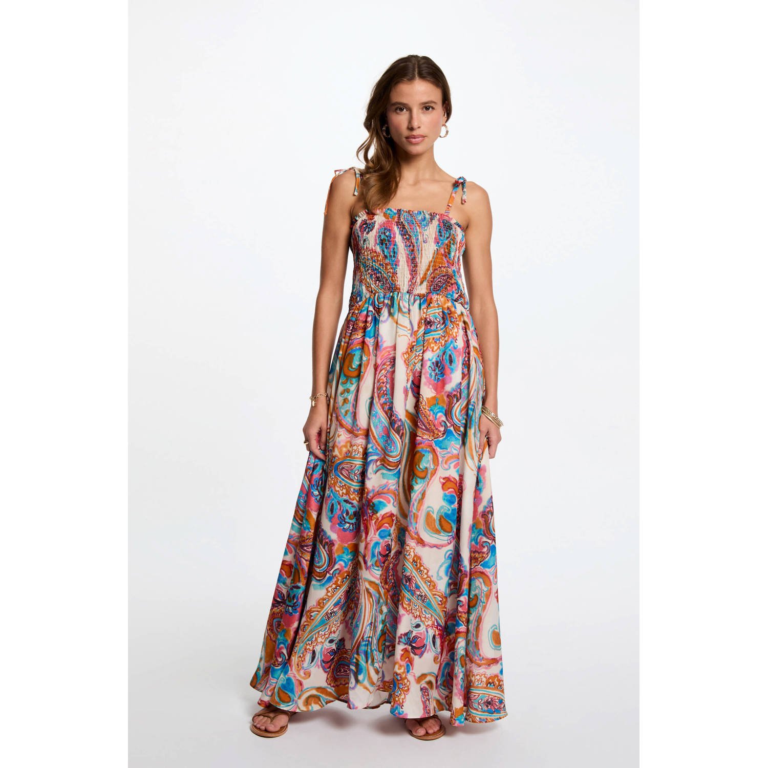 Morgan maxi jurk ecru