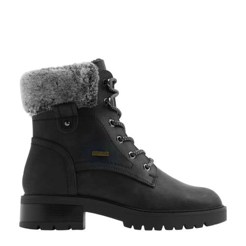 Landrover gevoerde veterboots zwart afbeelding