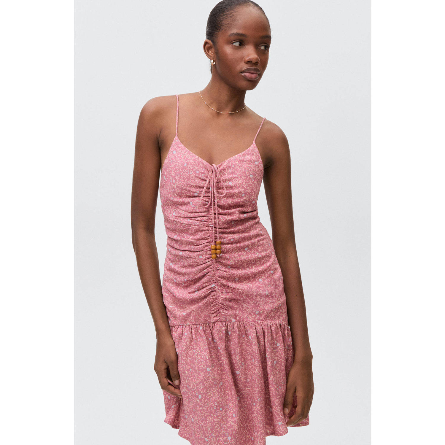 MANGO TEEN korte jurk roze