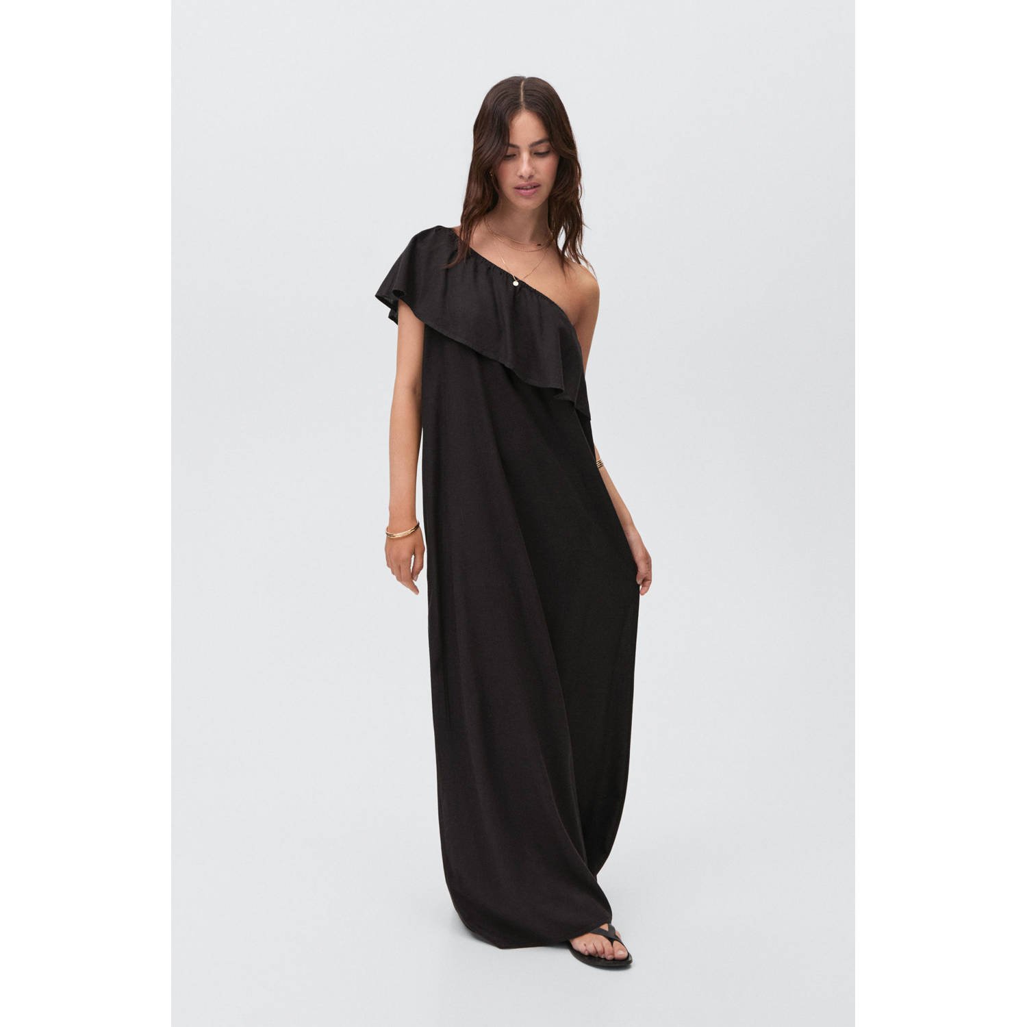 MANGO TEEN maxi jurk zwart