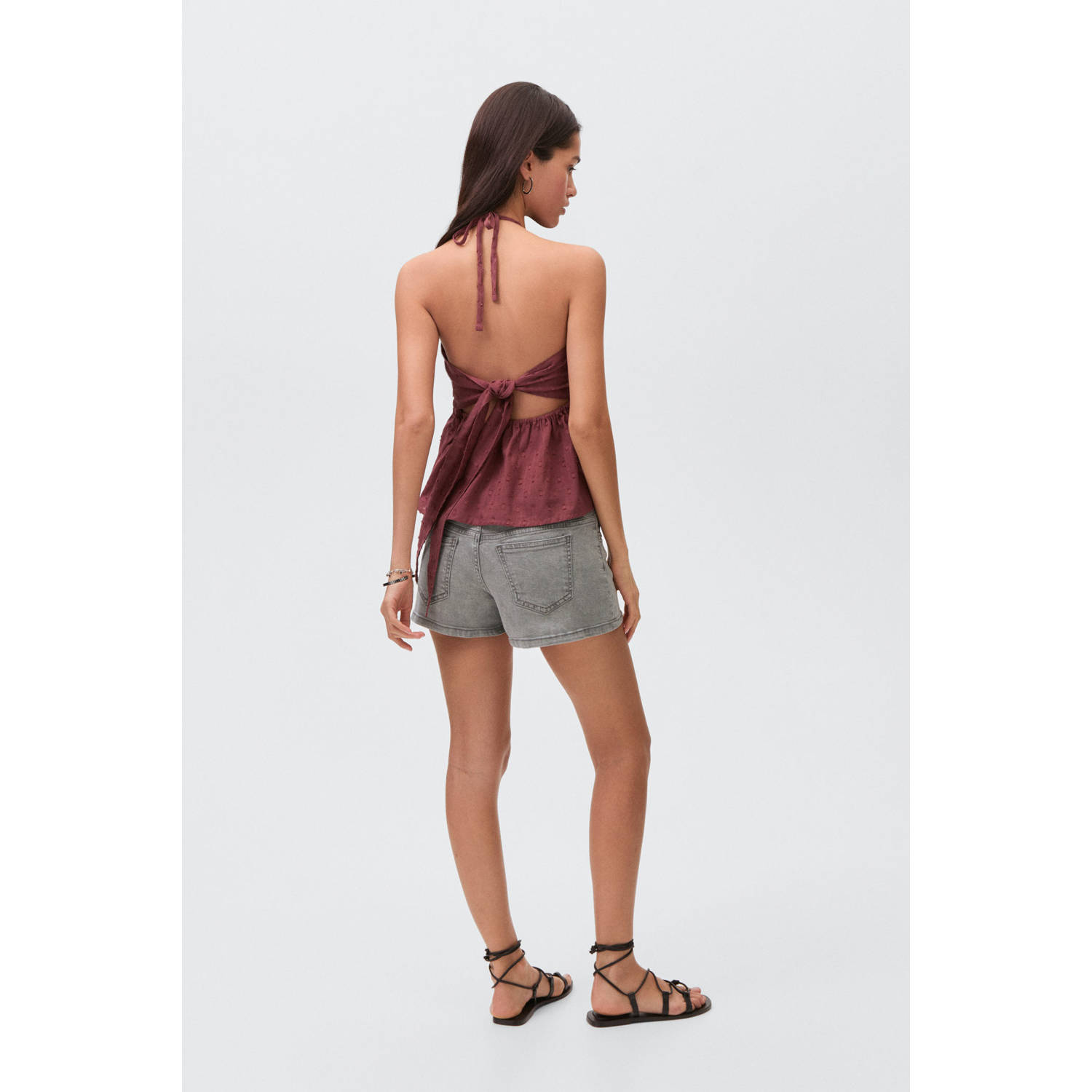 MANGO TEEN denim short grey denim