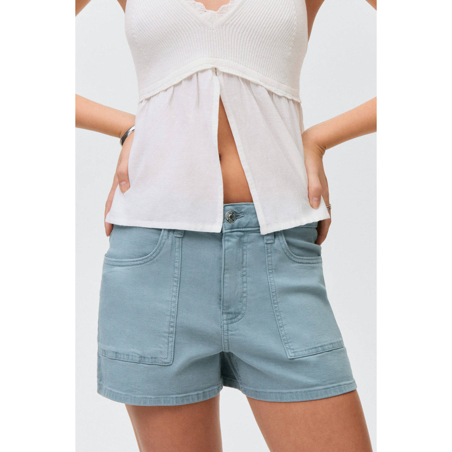 MANGO TEEN denim short blauw