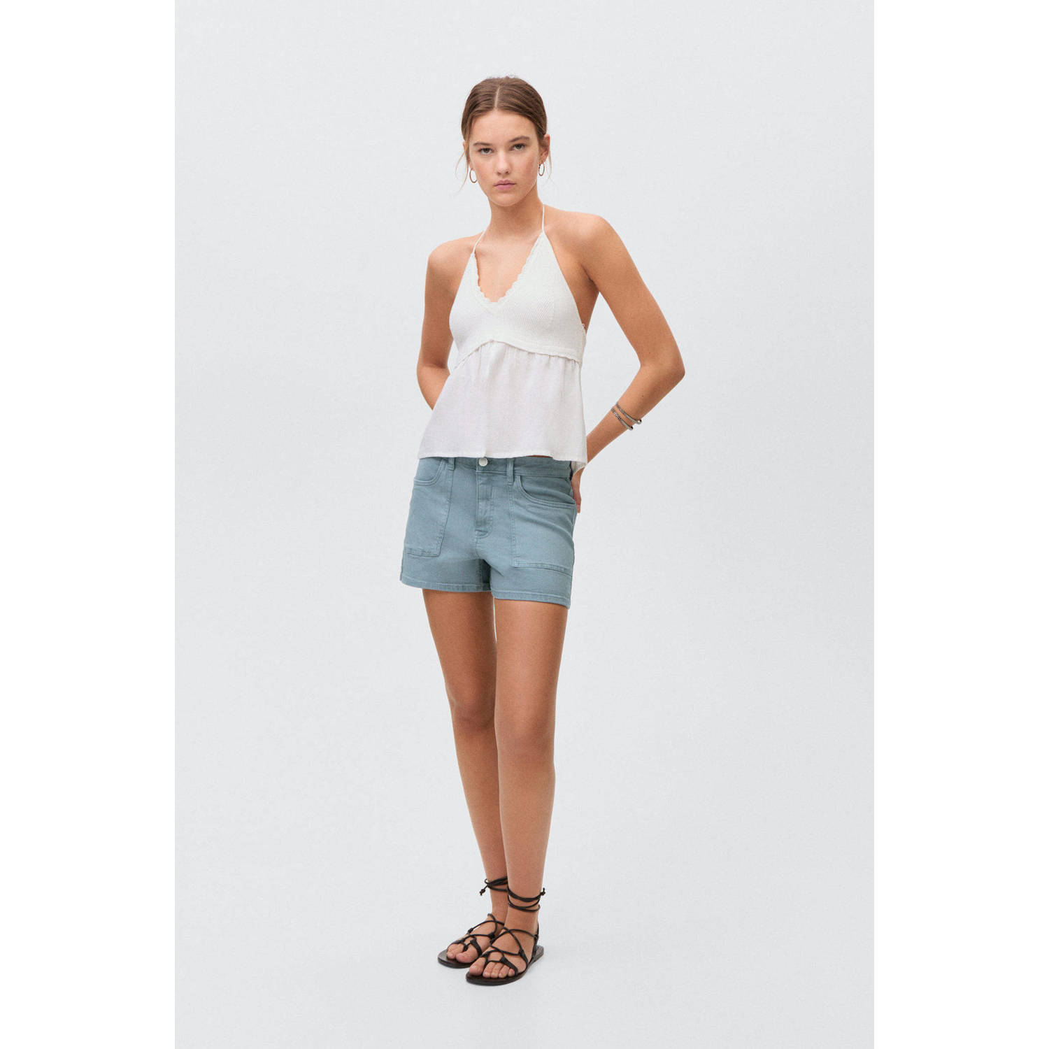 MANGO TEEN denim short blauw