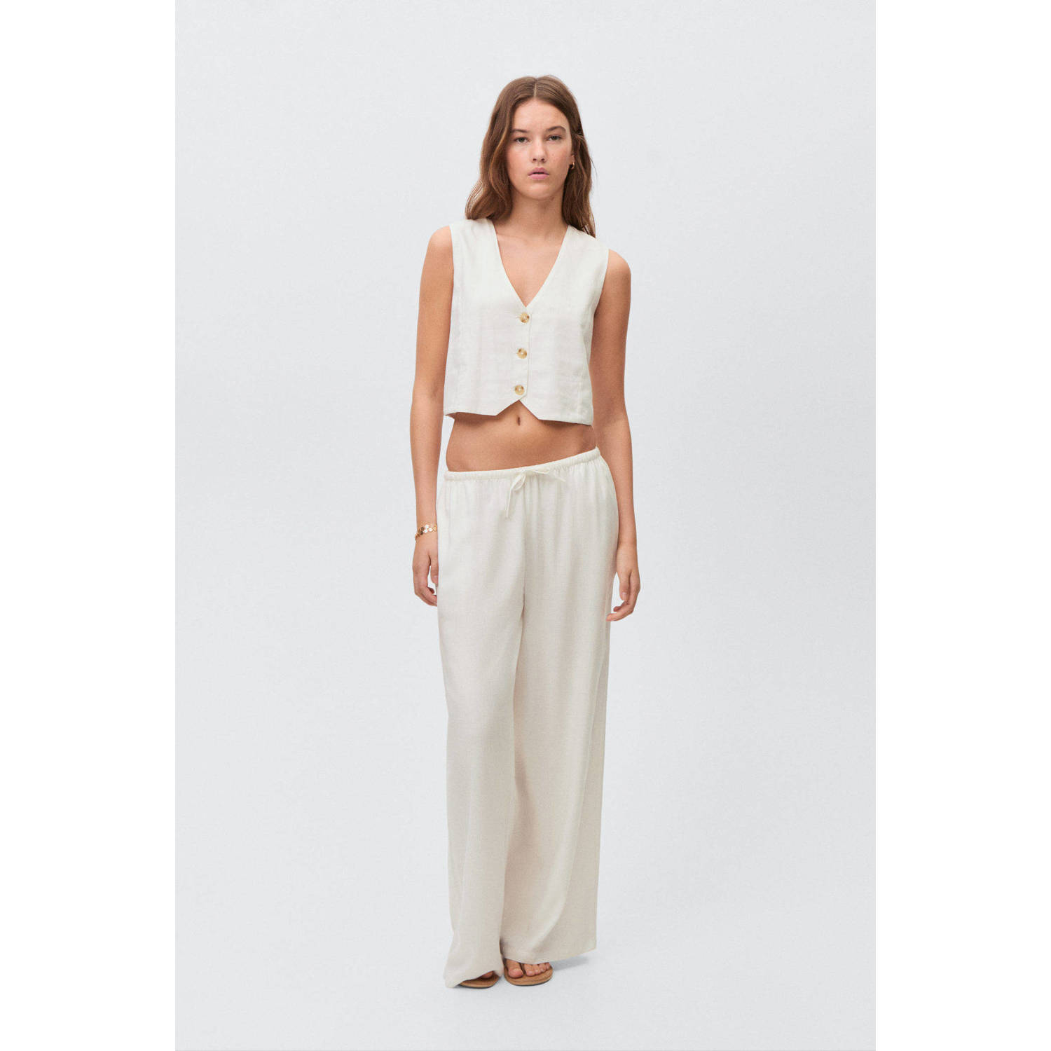 MANGO TEEN gilet ecru