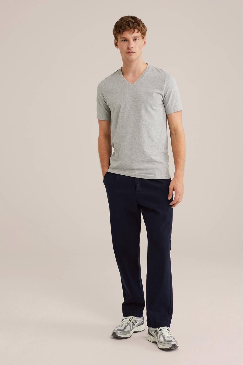 WE Fashion regular T-shirt grijs