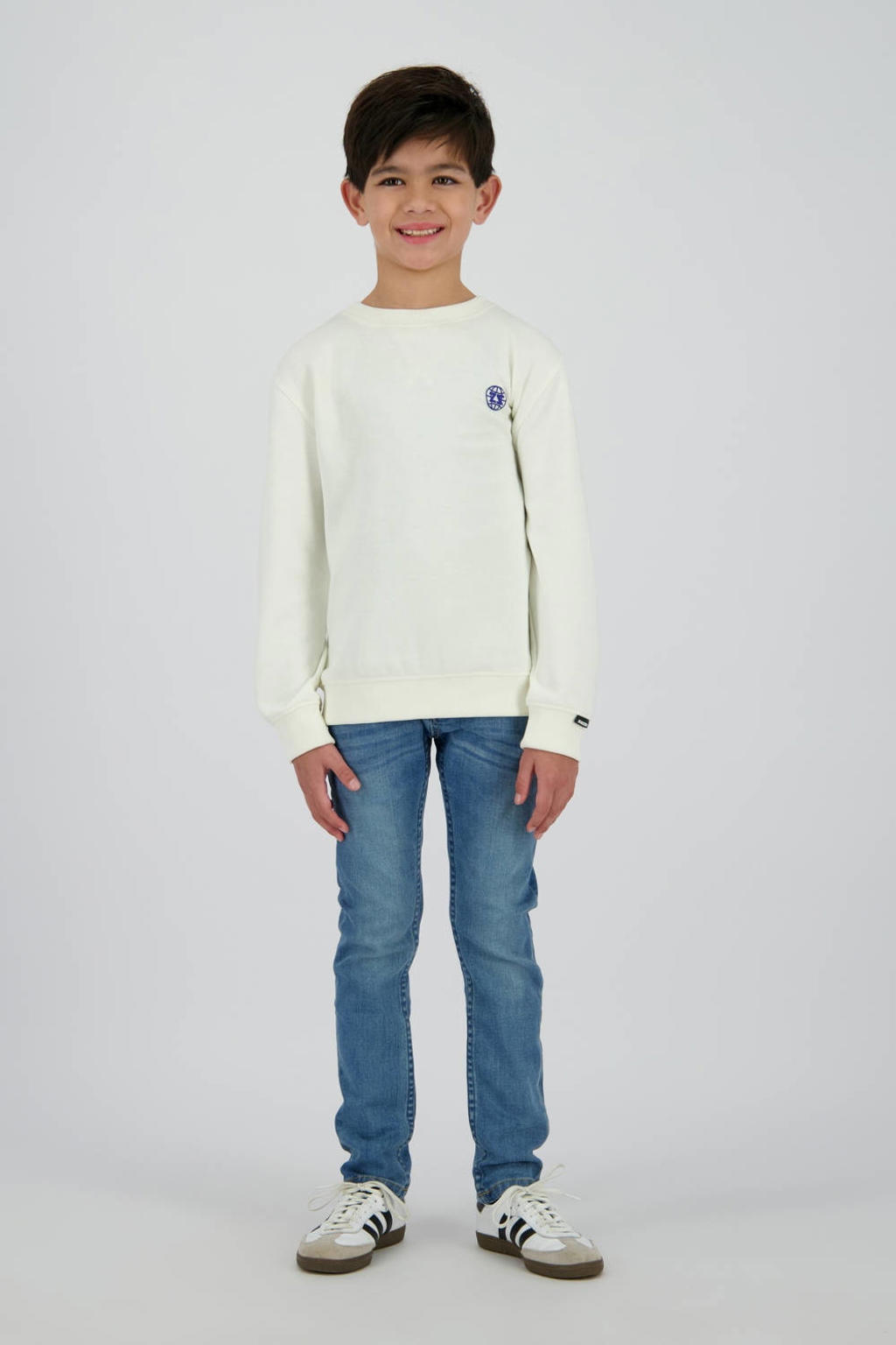 Medium blue denim jongens Raizzed slim fit jeans met regular waist en effen